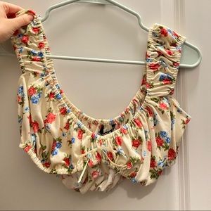 Floral print crop top